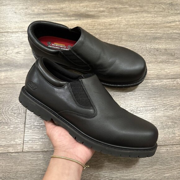 Skechers Men's 77046EW Black Cottonwood Goddard Slip Resistant Size 13 US Work